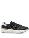 Premiata Round Toe Leather Sneakers With Contrasting Sole