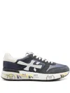 Premiata Low Top Mick Sneakers With Contrasting Sole In Blue