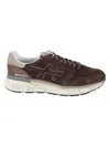 Premiata Casual Low Top Sneakers With Suede Upper In Brown