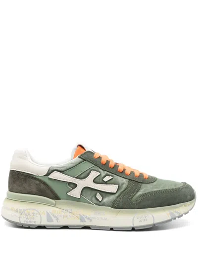 Premiata Mick Suede And Nylon Sneakers In Multi