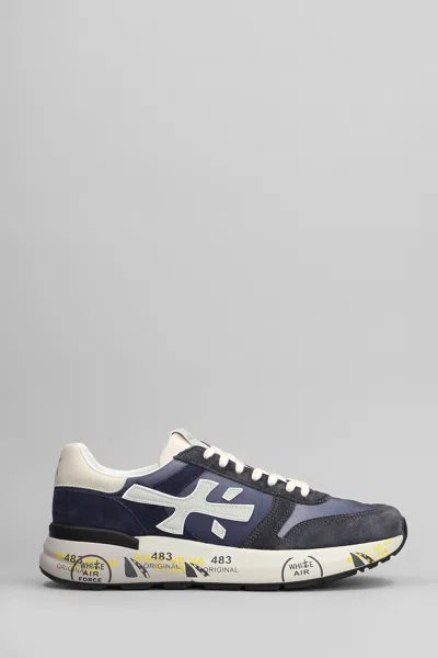 PREMIATA MICK SNEAKERS IN BLUE SUEDE AND FABRIC