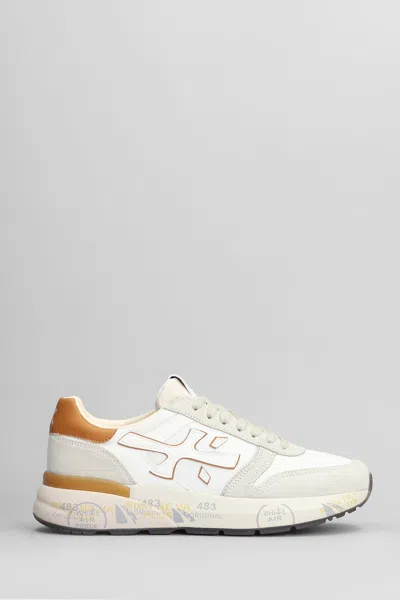 PREMIATA MICK SNEAKERS IN WHITE SUEDE AND FABRIC