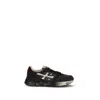 Premiata Mick Sneakers In Grey Suede And Fabric In Multi