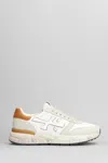 Premiata White Sneaker With Orange Suede Accents In White