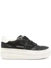 Premiata Micol 7014 Platform Sneakers In Leather In Black