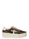 Premiata Micol Sneakers In Animalier Pony Skin In Brown