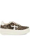 Premiata Animal Print Low Top Sneakers For Women In Brown