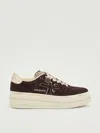 Premiata Suede Platform Sneakers In Brown