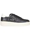 Premiata Stylish Low Top Sneakers With Platform Sole In Black