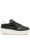 Premiata Micol 7014 Platform Sneakers In Leather In Black