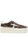 Premiata Micol Sneakers In Animalier Pony Skin In Brown