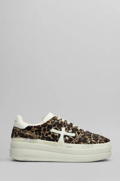 PREMIATA MICOL SNEAKERS IN ANIMALIER PONY SKIN