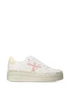 Premiata Micol 8196 Double Layer Platform Trainers In White