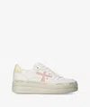 Premiata Micol 8196 Double Layer Platform Trainers In White