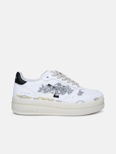 Premiata 'micol' White Leather Sneakers