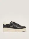 Premiata Stylish Low Top Sneakers With Platform Sole In Black