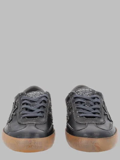 Premiata Mini Sneakers For Men In Black