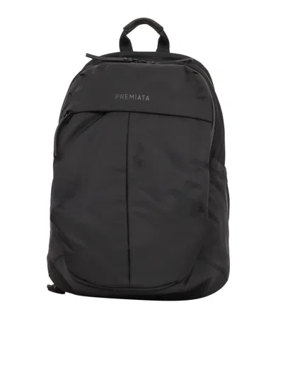 Premiata Minimalist Matte Finish Black Backpack In Grey