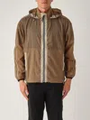 Premiata Mirror Var 72 In Ripstop Naturale Jacket In Brown