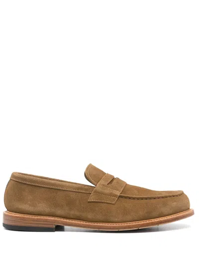 Premiata Mocassini Suede Loafers In Neutrals