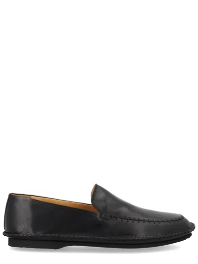 Premiata Black Rubber Calf Leather Loafers