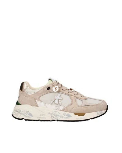 Premiata Modern Beige Sneakers With Distinctive 90s Inspiration In Neutral