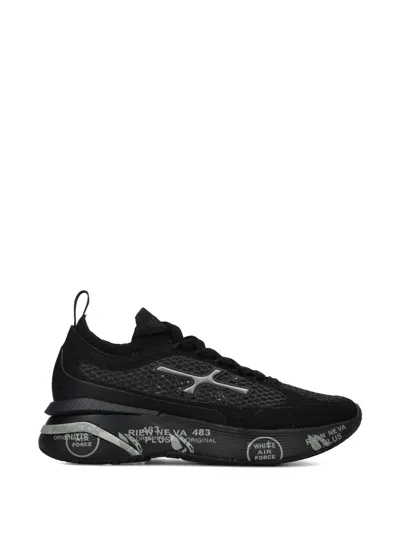 Premiata Moerun Mesh-panel Sneakers In Black