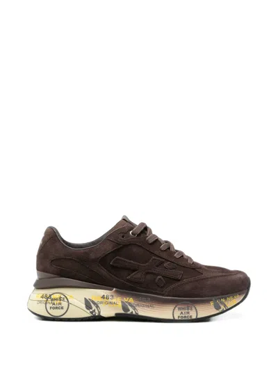 Premiata Moerun Panelled Sneakers In Brown
