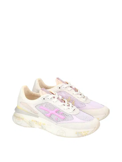 Premiata Moerun Distressed Sneakers In Multicolour