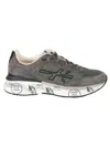 Premiata Suede Leather Sneakers Moerun In Verde Militare