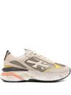 Premiata Layered Brown Sneakers With Suede In Multi