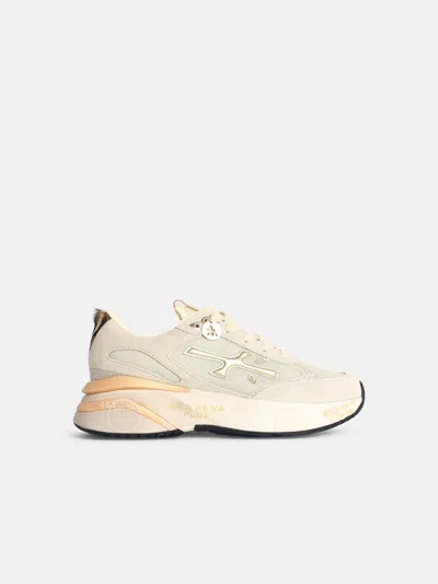 Premiata 'moerund' Grey Suede Blend Sneakers In Gray