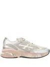 Premiata Chunky Multicolour Sneakers With Metallic And Leather Panels In Multi