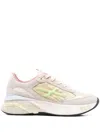 Premiata Pastel Multicolor Sneakers With Suede Accents In Neutrals