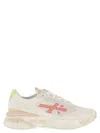 Premiata Round-headed Professional Sports Shoes In White/pink