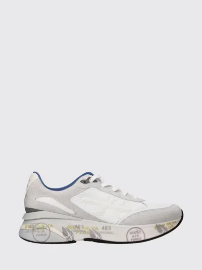 Premiata Moerund Suede And Nylon Sneakers In Animal Print