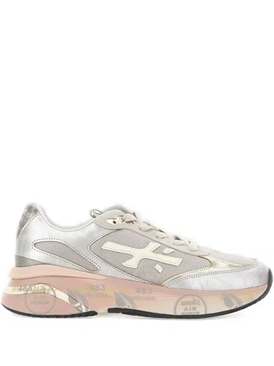 Premiata Silver Technical Fabric Sneakers In Multi