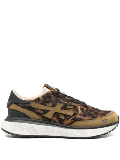Premiata Multicolor Lace Up Sneakers
