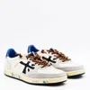 Premiata Multicolor Leather Sneakers In White