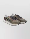 Premiata Multicolor Suede And Fabric Sneakers In Brown