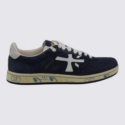 PREMIATA NAVY BASKET CLAY SNEAKERS