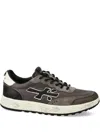 Premiata Stylish Sneakers With Contrast Sole And Padded Collar In Brown