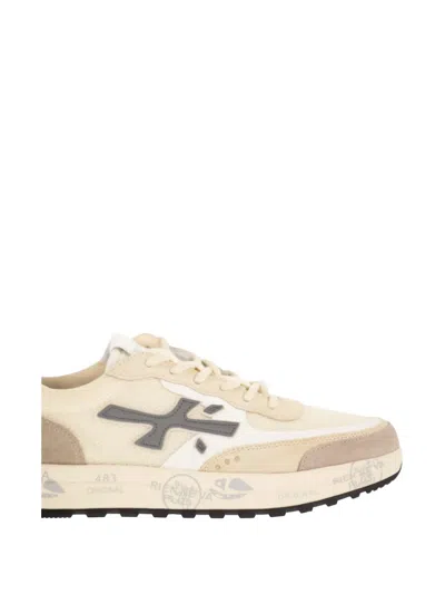 Premiata Nous 8064 Lace-up Logo-detail Sneakers In Neutral