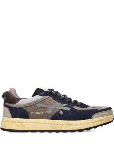 Premiata Nous Logo-appliqué Sneakers In Blue