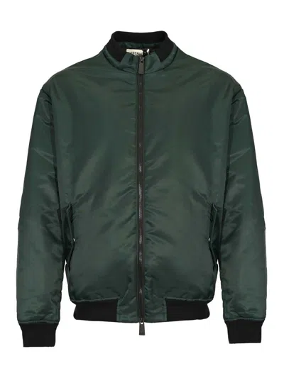 Premiata Nylon Bomber Jacket In Green
