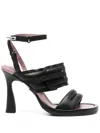 Premiata Padded 100mm Sandals In Black