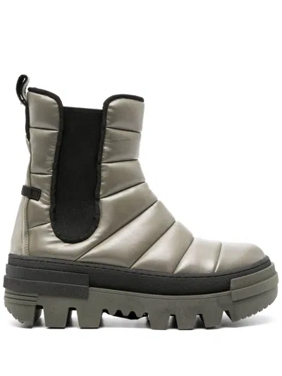 Premiata Padded Leather Ankle Boots In Green