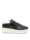 Premiata Micol 7014 Platform Sneakers In Leather In Black