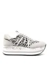 Premiata Beth 6952 Sneakers In Leather With Zebra Print In Multicolour