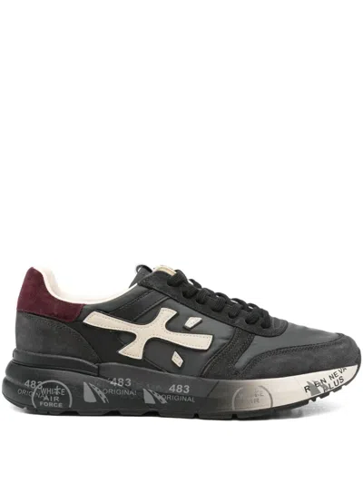 Premiata Patch-detail Sneakers In Black